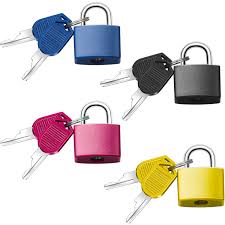 Lot de 4 Mini Cadenas avec Clés pour Valises et Casiers