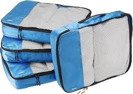 Amazon Basics - 4 Sacoches de Rangement L pour Bagages