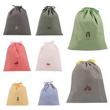 XPOOS - Ensemble de 8 Sacs à Cordon Imperméables pour Linge Enfant