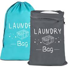 Lot de 2 Sacs à Linge Sale 92x61cm - Idéal pour le Voyage