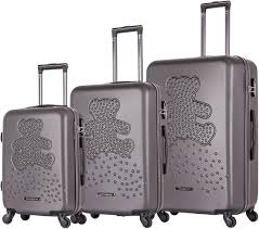 Ensemble de 3 Valises à Roulettes Noir Lulu Castagnette