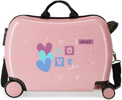 Valise Enfant Rose Enso Love Vibes 50 cm