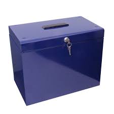 Valise de Classement Métal A4 Bleu - Cathedral