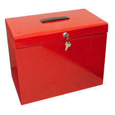 Valise de Classement Métallique A4 Rouge - Cathedral