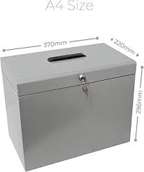 Valise de Classement Métallique A4 Gris - Cathedral