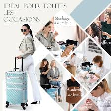 Valise Trolley Maquillage 3 en 1 - Grande Esthétique