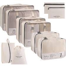 Lot de 10 Cubes de Rangement pour Valise