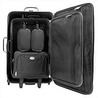 MONZANA® Ensemble de 5 Valises Trolley Souples Noires