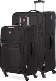 Valise Souple SwissGear 4010 Noir à Roulettes Pivotantes