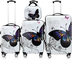 Lot de 4 Valises Rigides Butterfly MONZANA®