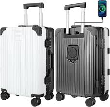 Bagage à Main LAZEYARD 24'' en Aluminium Noir/Blanc
