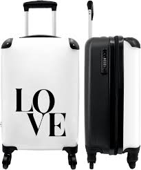 Valise Cabine Love - Noir & Blanc 55x35x25 cm