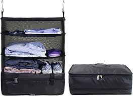 Organisateur de Valise et Placard à Suspendre 3 Compartiments