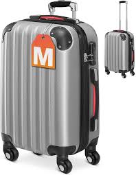 Valise Rigide M Argent 4 Roues 360° avec Poignée Télescopique