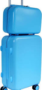 Valise Cabine KINSTON - Petite Taille Bleu Clair avec Vanity et Trousse