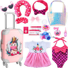 Bagage de Voyage Poupée Sirène 45.7 cm avec Accessoires