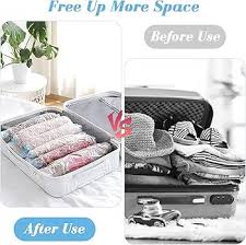 10 Pièces Sac de Rangement Sous Vide pour Voyage