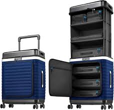Valise Pull Up Bleu Éstate - Votre Garde-Robe Mobile